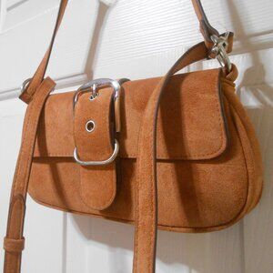 NO BOUNDARIES CROSSBODY SMALL AMBER COGNAC HAND BAG PURSE MAGNETIC CLOSE NWOT 👜